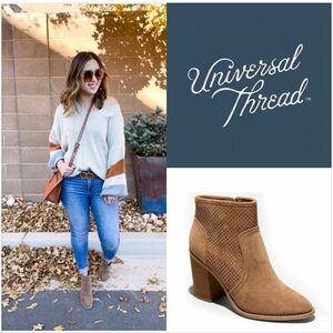 🍂 Universal Thread Crissy Laser Cut Ankle Boots Size 10